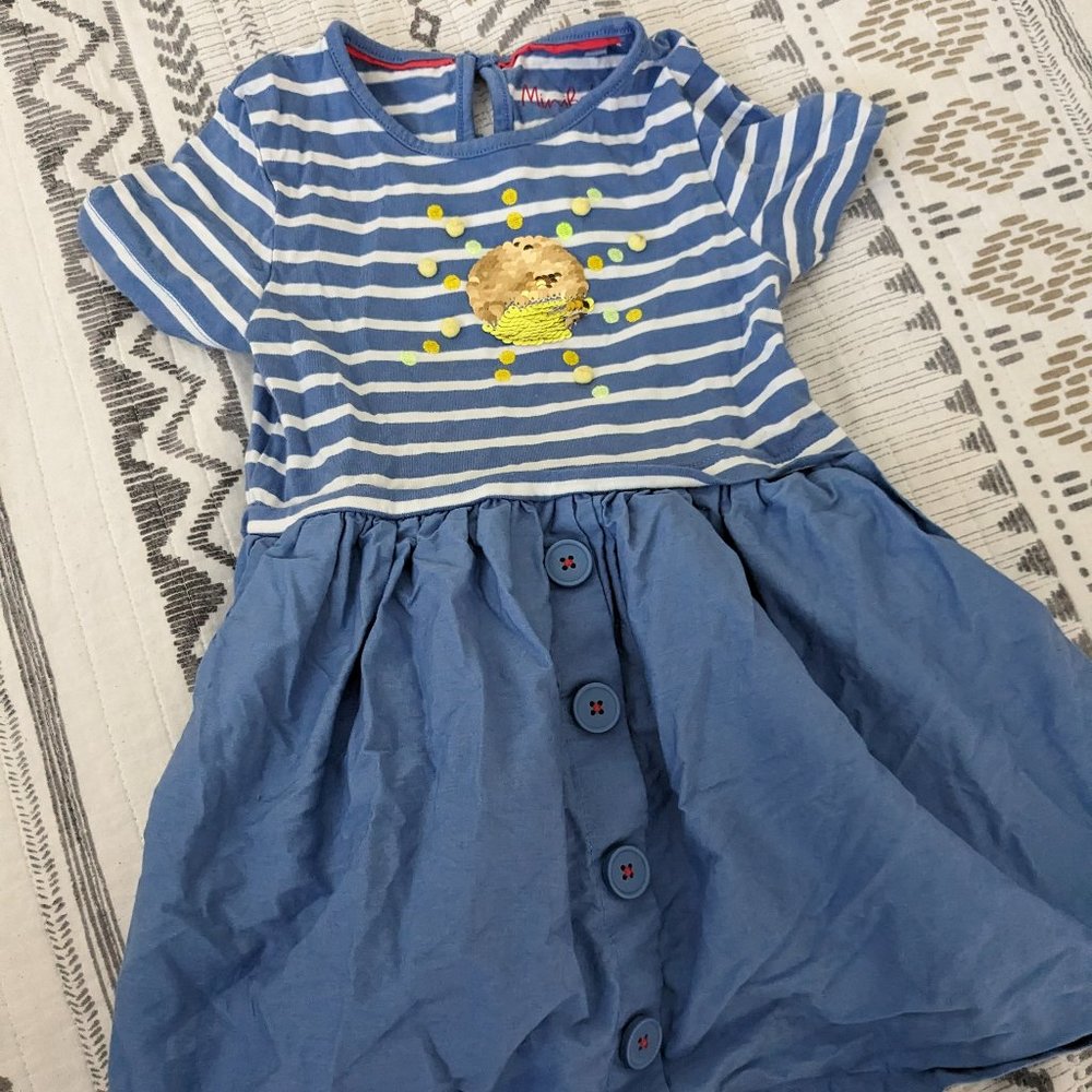Mini Boden Girl Blue Sun Summer Dress